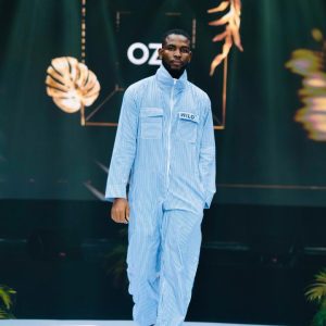 WILO STRIPPED-CHECKERED JUMPSUITE