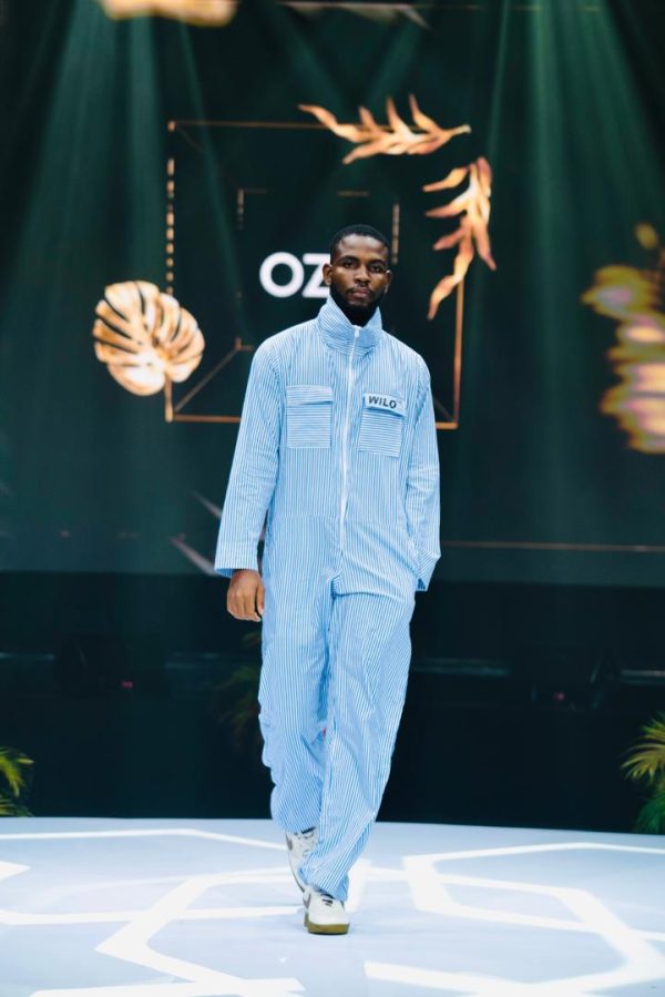 WILO STRIPPED-CHECKERED JUMPSUITE