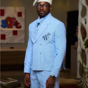Wilo Blue Pin Stripped Polo Set